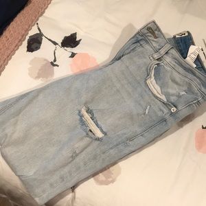 Girlfriend style destroyed jeans